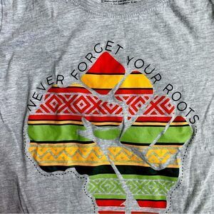 JUNETEENTH Never Forget Roots Graphic Tee Shirt XXL